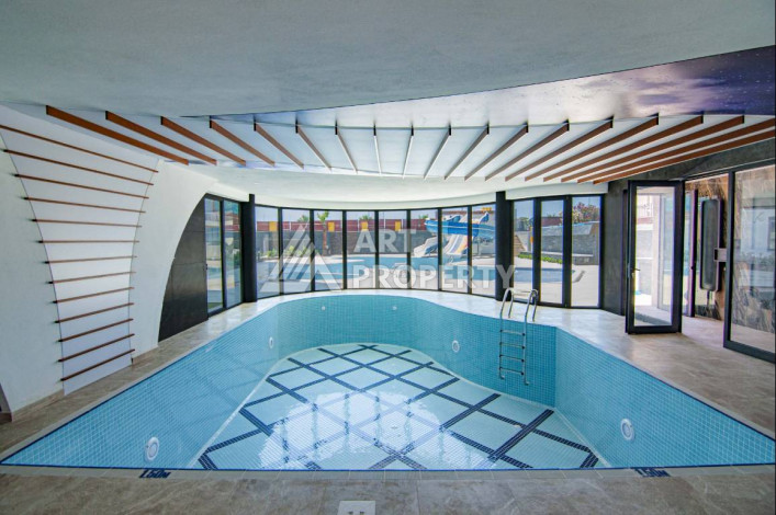 Апартаменты на первой береговой линии в великолепном комплексе в районе Махмутлар, 2+1, 90м2 - Ракурс 29