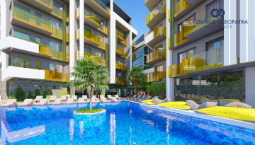 Новый комплекс с развитой инфраструктурой и различными планировками квартир всего в 350 м от знаменитого пляжа Клеопатры, 54-120 м2 - Ракурс 23