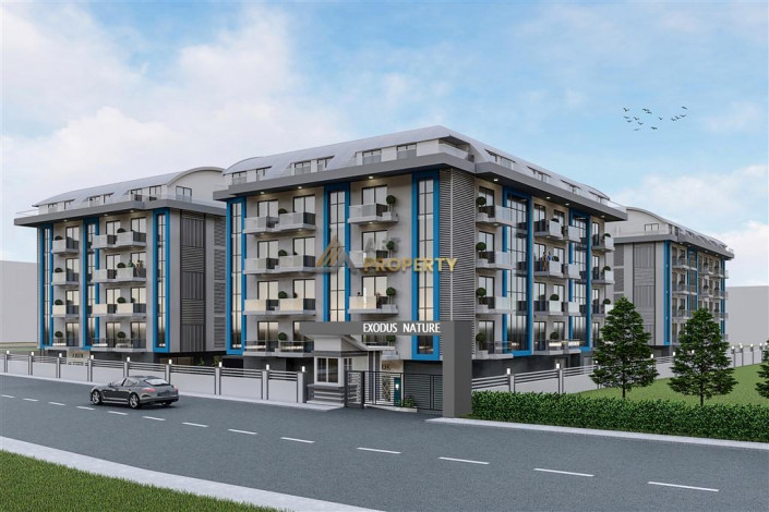 Инвестиционный проект на стадии котлована в районе Оба, Алания. - Ракурс 2