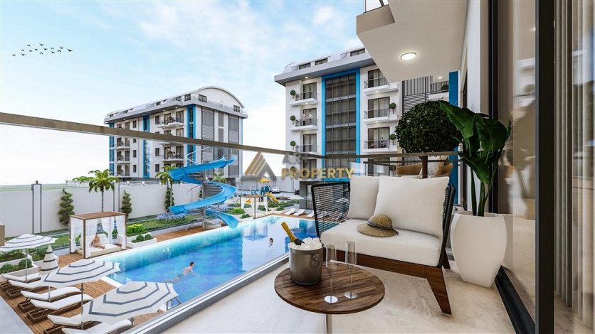 Инвестиционный проект на стадии котлована в районе Оба, Алания. - Ракурс 7