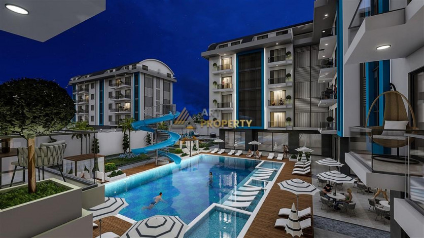 Инвестиционный проект на стадии котлована в районе Оба, Алания. - Ракурс 9