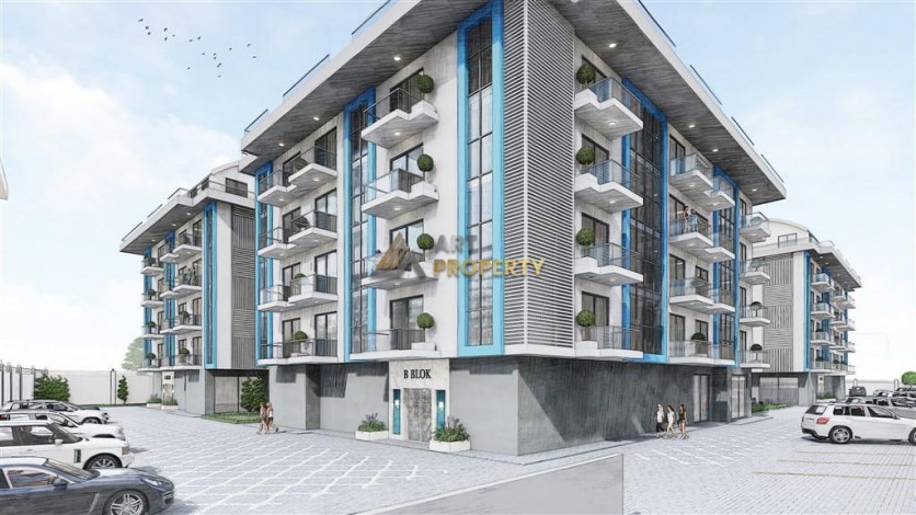 Инвестиционный проект на стадии котлована в районе Оба, Алания. - Ракурс 10