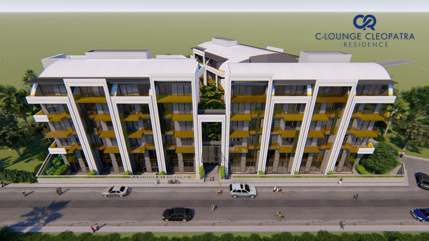 Новый комплекс с развитой инфраструктурой и различными планировками квартир всего в 350 м от знаменитого пляжа Клеопатры, 54-120 м2 - Ракурс 25