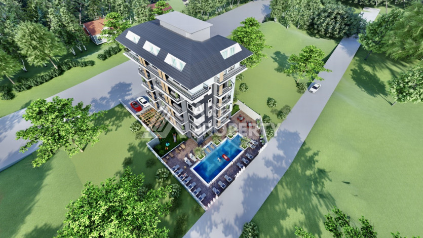 Новый инвестиционный проект с апартаментами 1+1 и 2+1 в районе Авсаллар - Ракурс 17