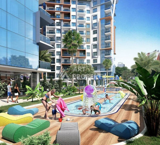 Апартаменты в шикарном жилом комплексе в районе Махмутлар, 60м2, 1+1 - Ракурс 4