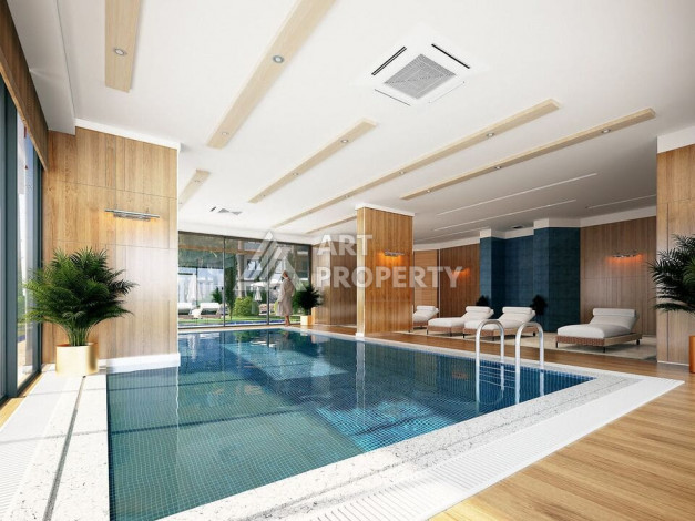 Апартаменты в шикарном жилом комплексе в районе Махмутлар, 60м2, 1+1 - Ракурс 6