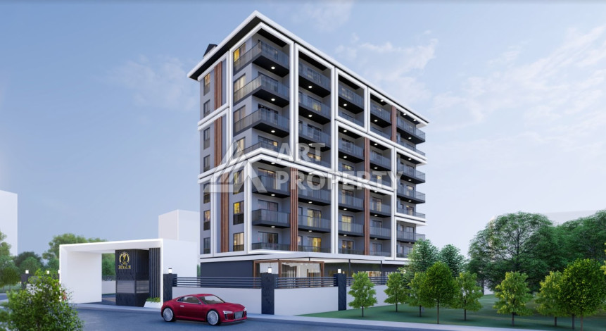 Апартаменты в шикарном новом комплексе в районе Авсаллар планировки 1+1, 57м2 - Ракурс 1