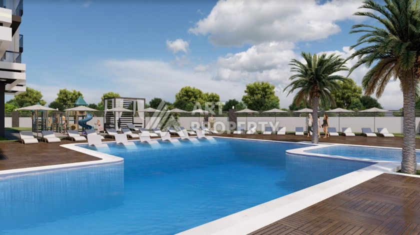 Апартаменты в шикарном новом комплексе в районе Авсаллар планировки 1+1, 57м2 - Ракурс 2