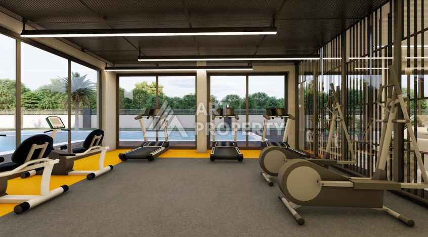 Апартаменты в шикарном новом комплексе в районе Авсаллар планировки 1+1, 57м2 - Ракурс 11