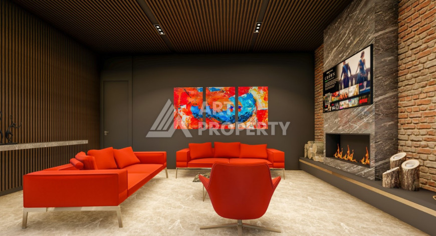 Апартаменты в шикарном новом комплексе в районе Авсаллар планировки 1+1, 57м2 - Ракурс 13