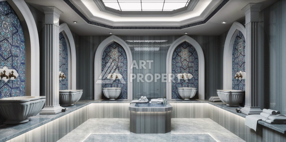 Апартаменты в шикарном новом комплексе в районе Авсаллар планировки 1+1, 57м2 - Ракурс 19