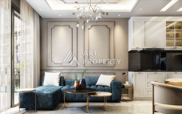 Апартаменты в шикарном новом комплексе в районе Авсаллар планировки 1+1, 57м2 - Ракурс 22