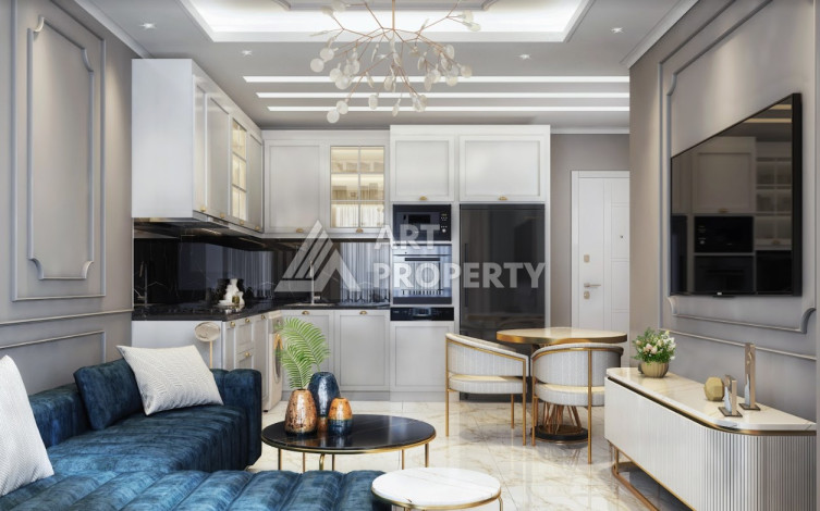 Апартаменты в шикарном новом комплексе в районе Авсаллар планировки 1+1, 57м2 - Ракурс 23