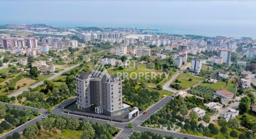 Апартаменты в шикарном новом комплексе в районе Авсаллар планировки 1+1, 57м2 - Ракурс 28