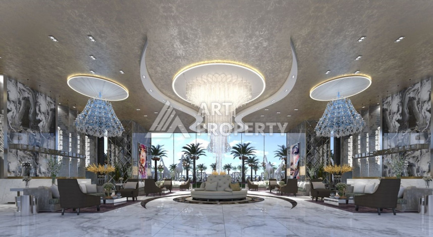 Апартаменты в шикарной резиденции с богатой инфраструктурой в районе Махмутлар, 1+1, 60м2 - Ракурс 14