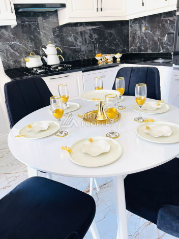 Шикарная светлая квартира планировки 1+1 в районе Оба, 55м2 - Ракурс 9