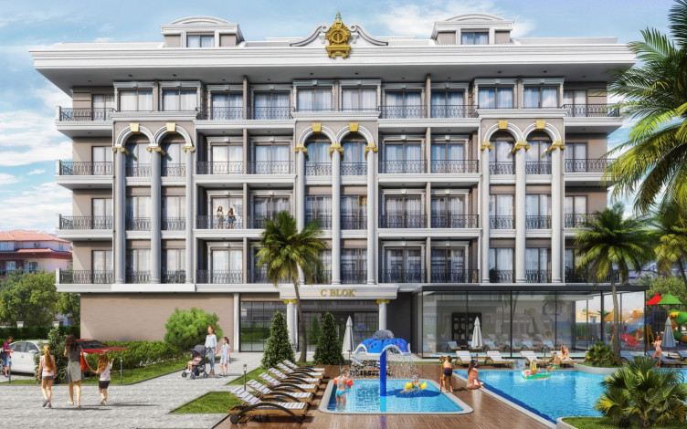 Роскошный новый проект на этапе строительства в районе Оба, 48-277 м2 - Ракурс 9