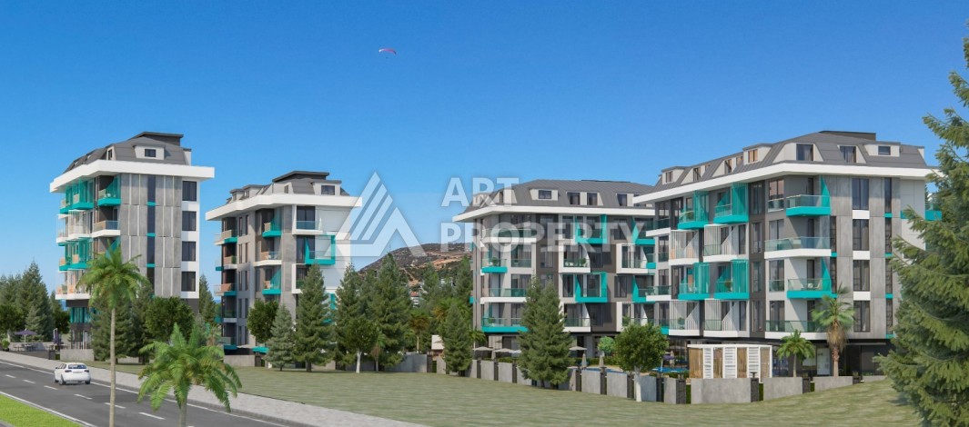Комфортный и жилой комлекс в Алании на этапе строительства - Ракурс 2