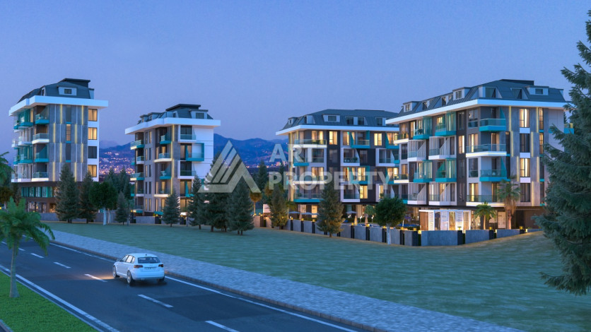 Комфортный и жилой комлекс в Алании на этапе строительства - Ракурс 3