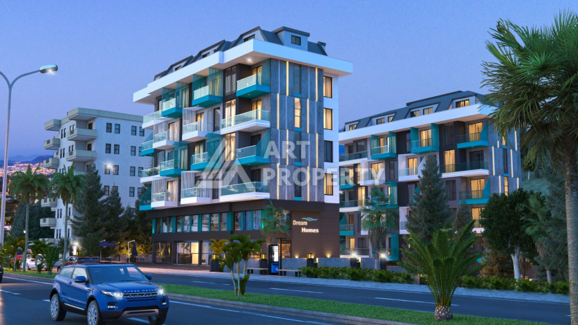 Комфортный и жилой комлекс в Алании на этапе строительства - Ракурс 4