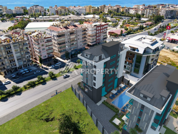 Комфортный и жилой комлекс в Алании на этапе строительства - Ракурс 8