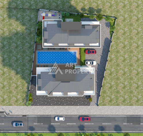 Комфортный и жилой комлекс в Алании на этапе строительства - Ракурс 12