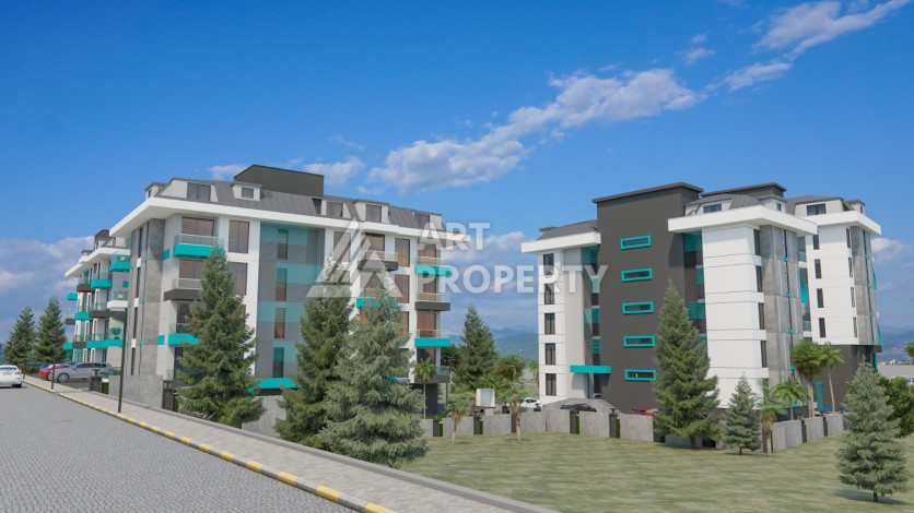 Комфортный и жилой комлекс в Алании на этапе строительства - Ракурс 13