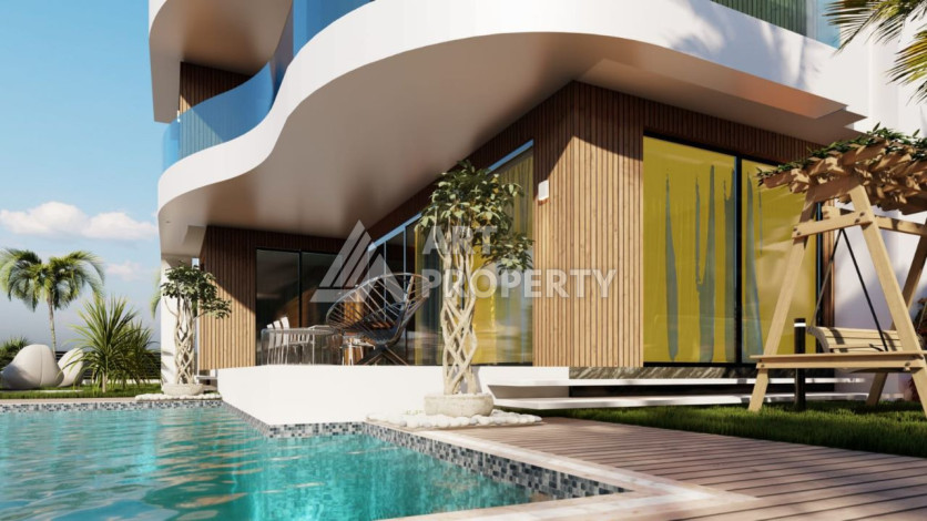 Роскошный проект вилл в районе Оба с возможностью оформления гражданства, 200 м2 - Ракурс 4