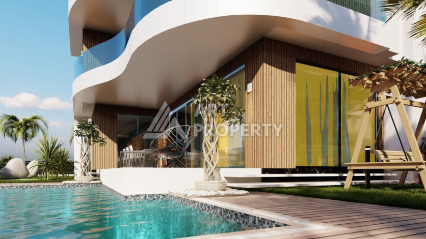 Роскошный проект вилл в районе Оба с возможностью оформления гражданства, 200 м2 - Ракурс 11