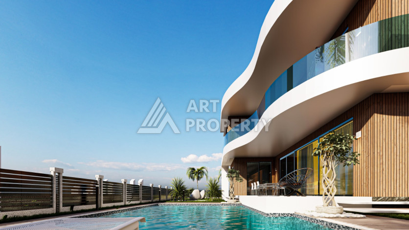 Роскошный проект вилл в районе Оба с возможностью оформления гражданства, 200 м2 - Ракурс 15