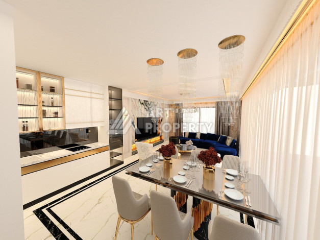 Роскошный проект вилл в районе Оба с возможностью оформления гражданства, 200 м2 - Ракурс 50