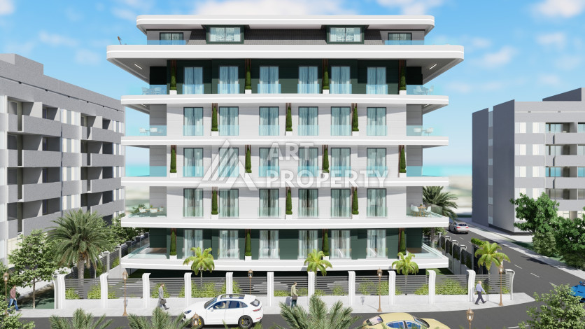 Проект на этапе карандаша в центре Алании в 100 м от пляжа! - Ракурс 4