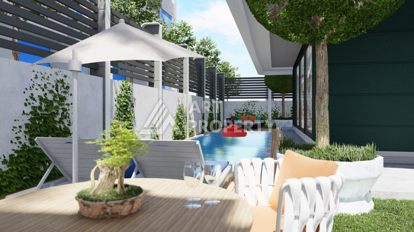 Проект на этапе карандаша в центре Алании в 100 м от пляжа! - Ракурс 6