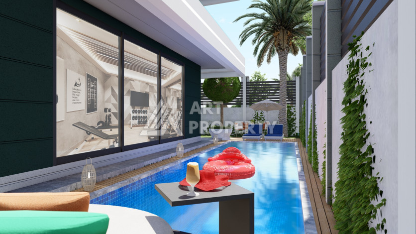 Проект на этапе карандаша в центре Алании в 100 м от пляжа! - Ракурс 8