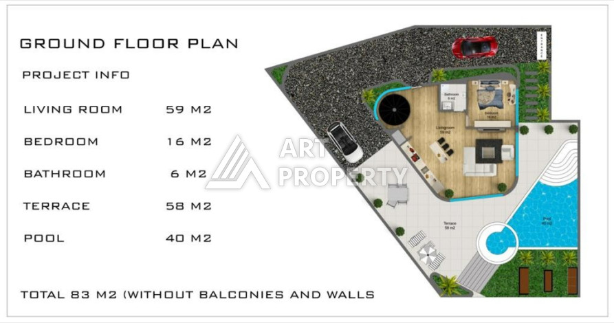 Вилла на завершающей стадии строительства с прекрасными видами на замок Кале и море - Ракурс 23