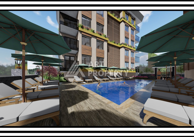 Старт нового комплекса в центре Алании, 350 метров до пляжа клеопатры! - Ракурс 3