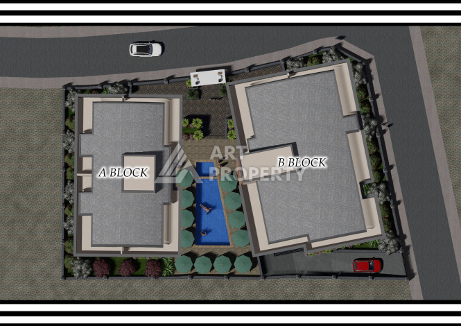 Старт нового комплекса в центре Алании, 350 метров до пляжа клеопатры! - Ракурс 8