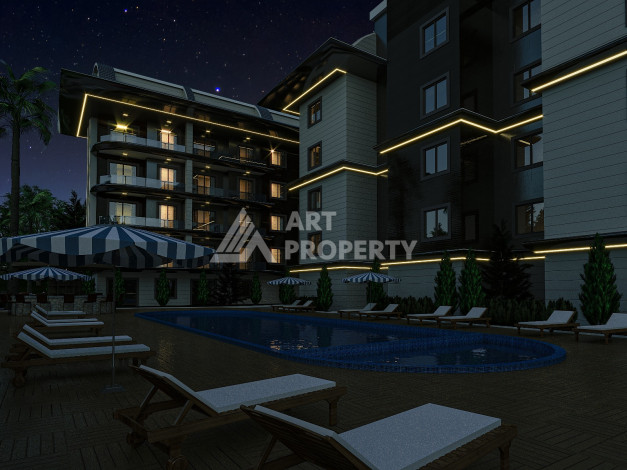 Новый инвестиционный проект в центре Аланьи, 50метрв пляж Клеопатра - Ракурс 10