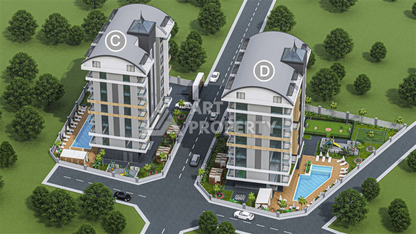 Комплекс с развитой инфраструктурой на этапе строительства в Авсалларе! - Ракурс 3