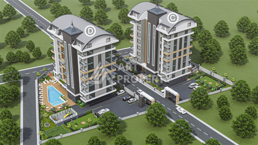 Комплекс с развитой инфраструктурой на этапе строительства в Авсалларе! - Ракурс 4