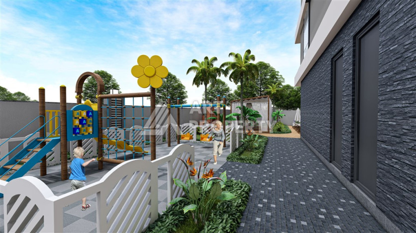 Комплекс с развитой инфраструктурой на этапе строительства в Авсалларе! - Ракурс 11