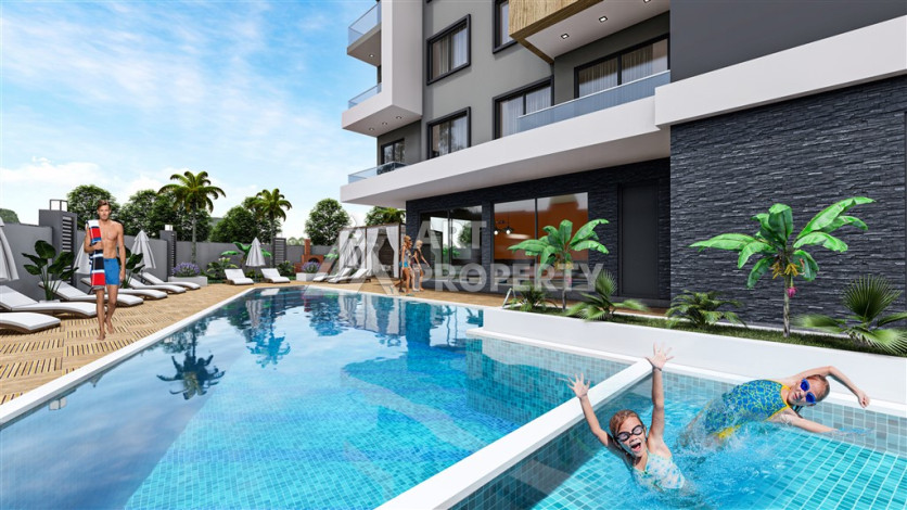 Комплекс с развитой инфраструктурой на этапе строительства в Авсалларе! - Ракурс 13