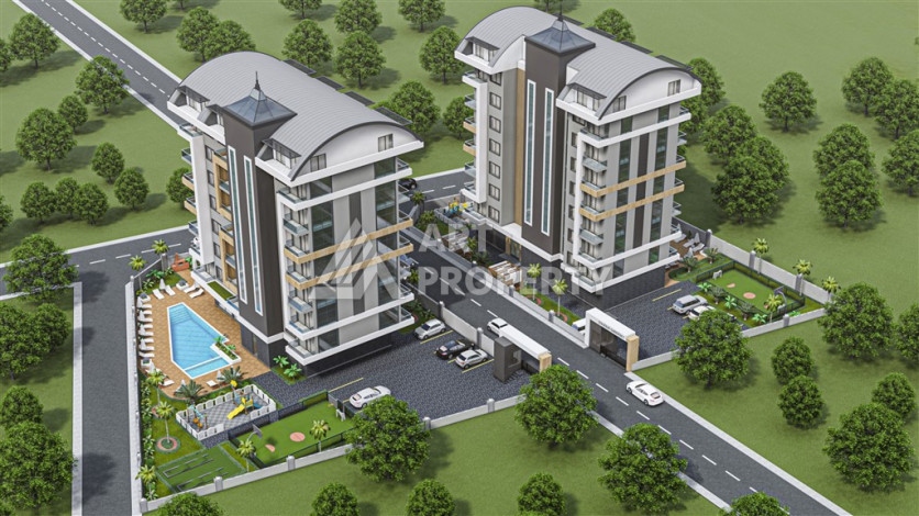 Комплекс с развитой инфраструктурой на этапе строительства в Авсалларе! - Ракурс 18