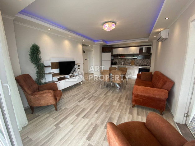 Квартира с шикарной террасой и видом на город и море в районе Махмутлар планировки 2+1, 110м2 - Ракурс 4