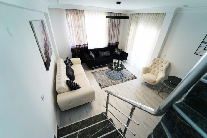 Меблированный четырехкомнатный дуплекс в престижном районе Оба, 140 м2 - Ракурс 12