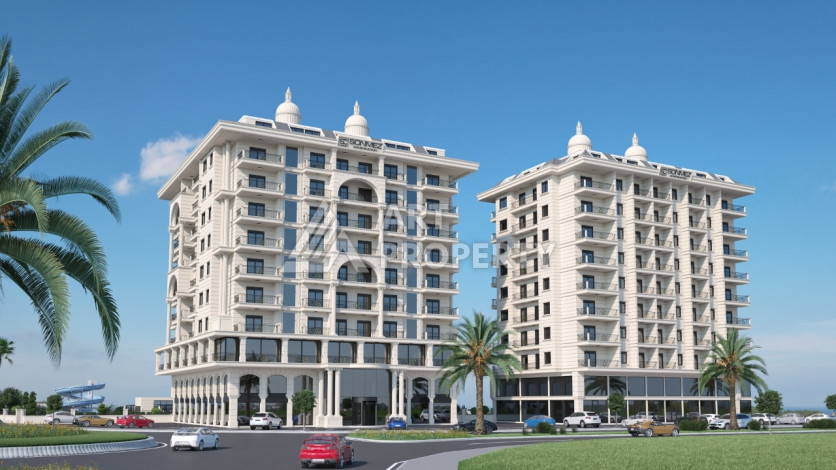 Комплекс на этапе строительства от ведущего застройщика Алании в районе Махмутлар! - Ракурс 13