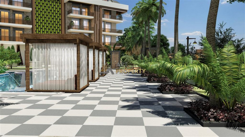 Новая резиденция на этапе строительства в престижном районе Оба. - Ракурс 7