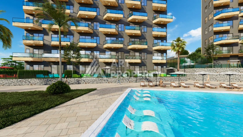 Новые квартиры в Авсаллар Алания: 1+1, 2+1, 3+1 - Ракурс 2