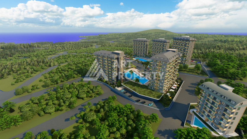 Новые квартиры в Авсаллар Алания: 1+1, 2+1, 3+1 - Ракурс 14