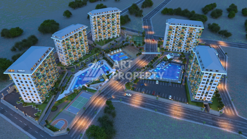 Новые квартиры в Авсаллар Алания: 1+1, 2+1, 3+1 - Ракурс 15